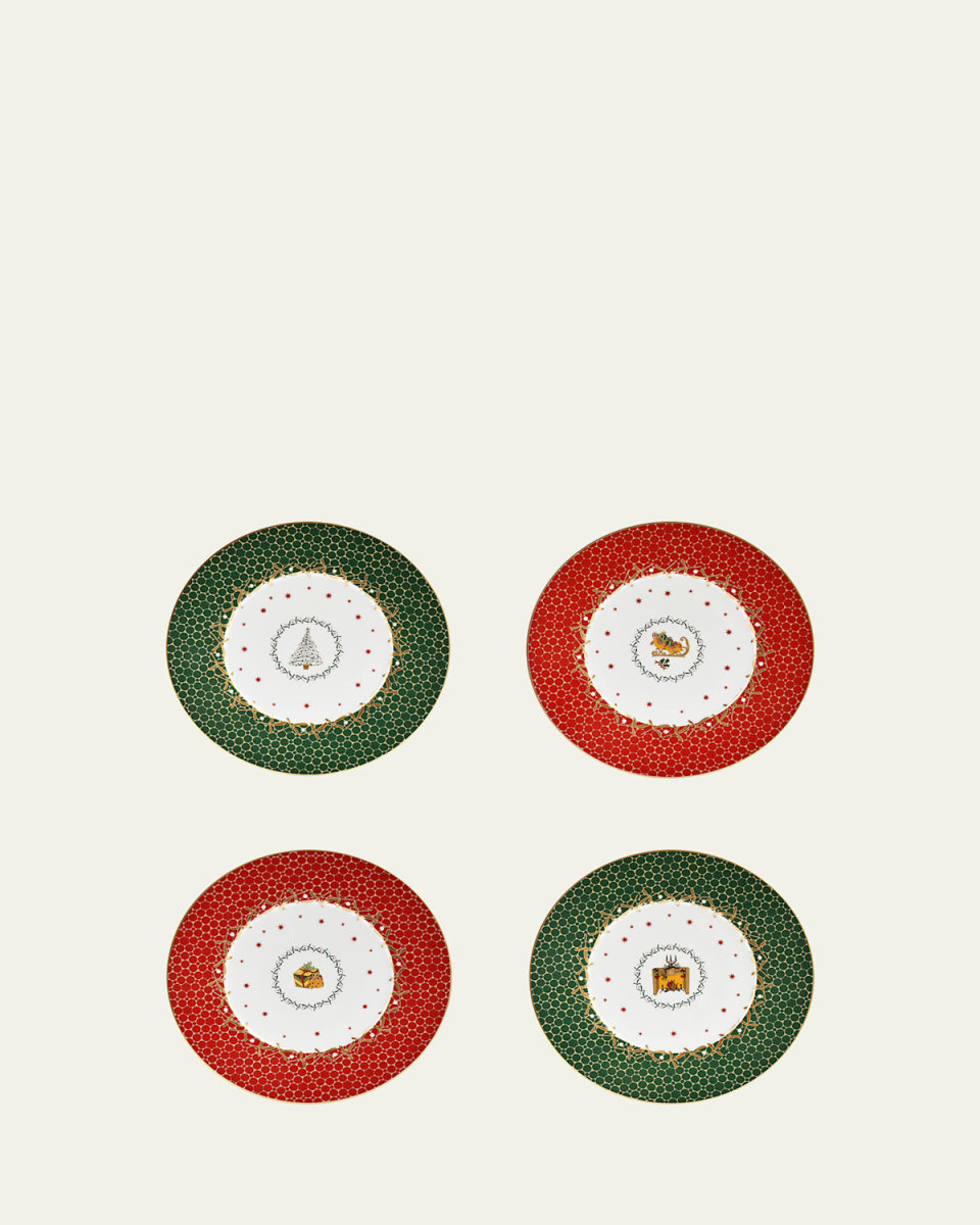 Assorted Salad Plates, Set of 4